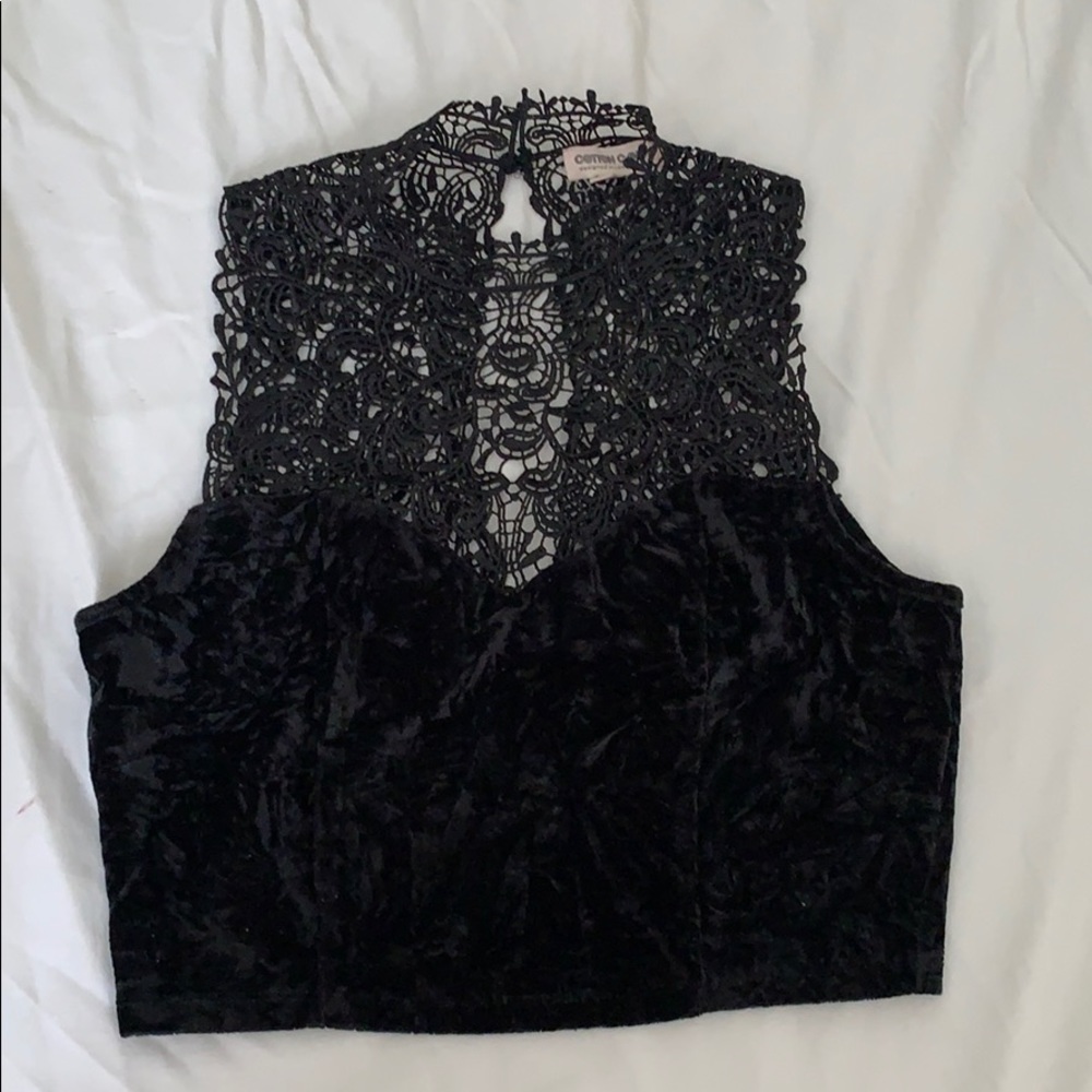Velvet and Lace Top